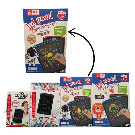 10-Inch Multi-Color LCD Writing Tablet | Premium Quality | Reusable Drawing & Note-Taking Tool for Kids | Random Colors