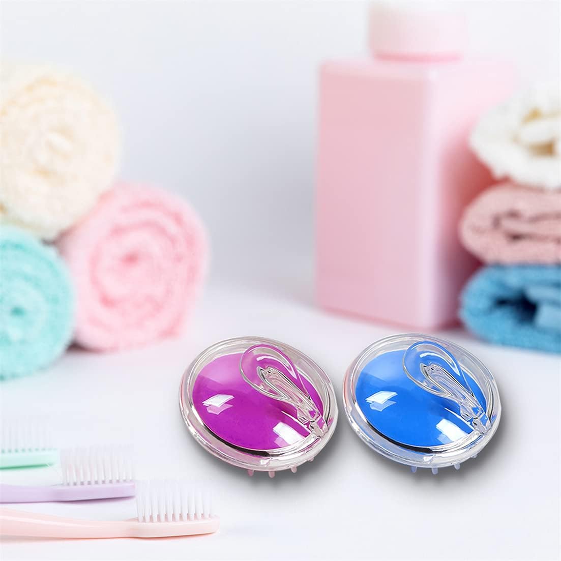 Head Scalp Massage & Shampoo Brush | Soft Silicone Bath Brush | Deep Cleansing & Relaxing Scalp Care | Random Colors