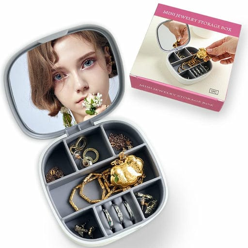 Necklace Organizer & Jewellery Box with Mirror | Portable Jewellery Storage for Women & Girls