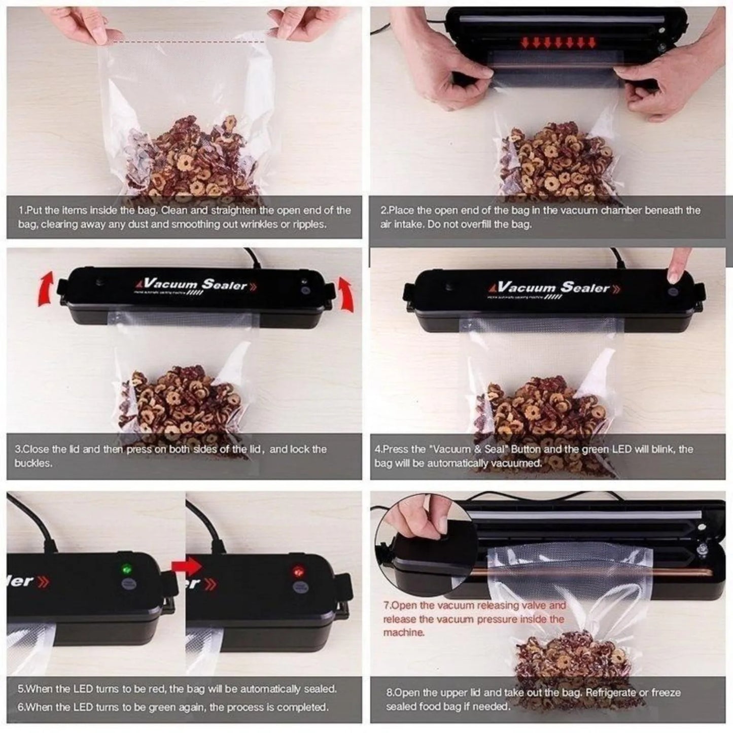 Portable Automatic Vacuum Sealer Machine | Food Saver for Kitchen Storage & Meal Prep