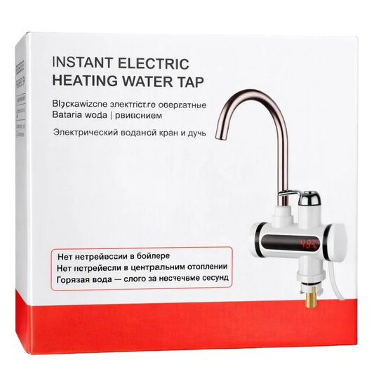 Premium Electric Instant Heating Faucet | Digital Temperature Display | Metal handle | Kitchen & Bathroom Hot Water Tap