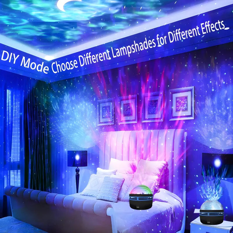 Q6 Mini LED Starry Projection Light with Remote Control | USB Galaxy Night Lamp