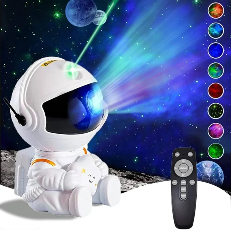 Mini Astronaut Galaxy Projector | Star & Nebula Night Light with Remote Control | Astronaut Galaxy Lamp