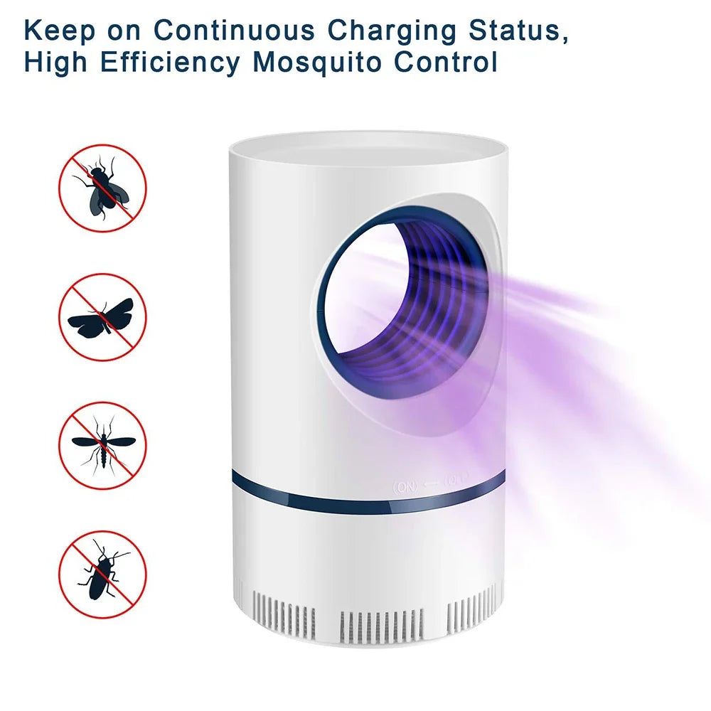 Portable LED Insect Trap with USB Power | Small Electric Bug Zapper for Home & Camping