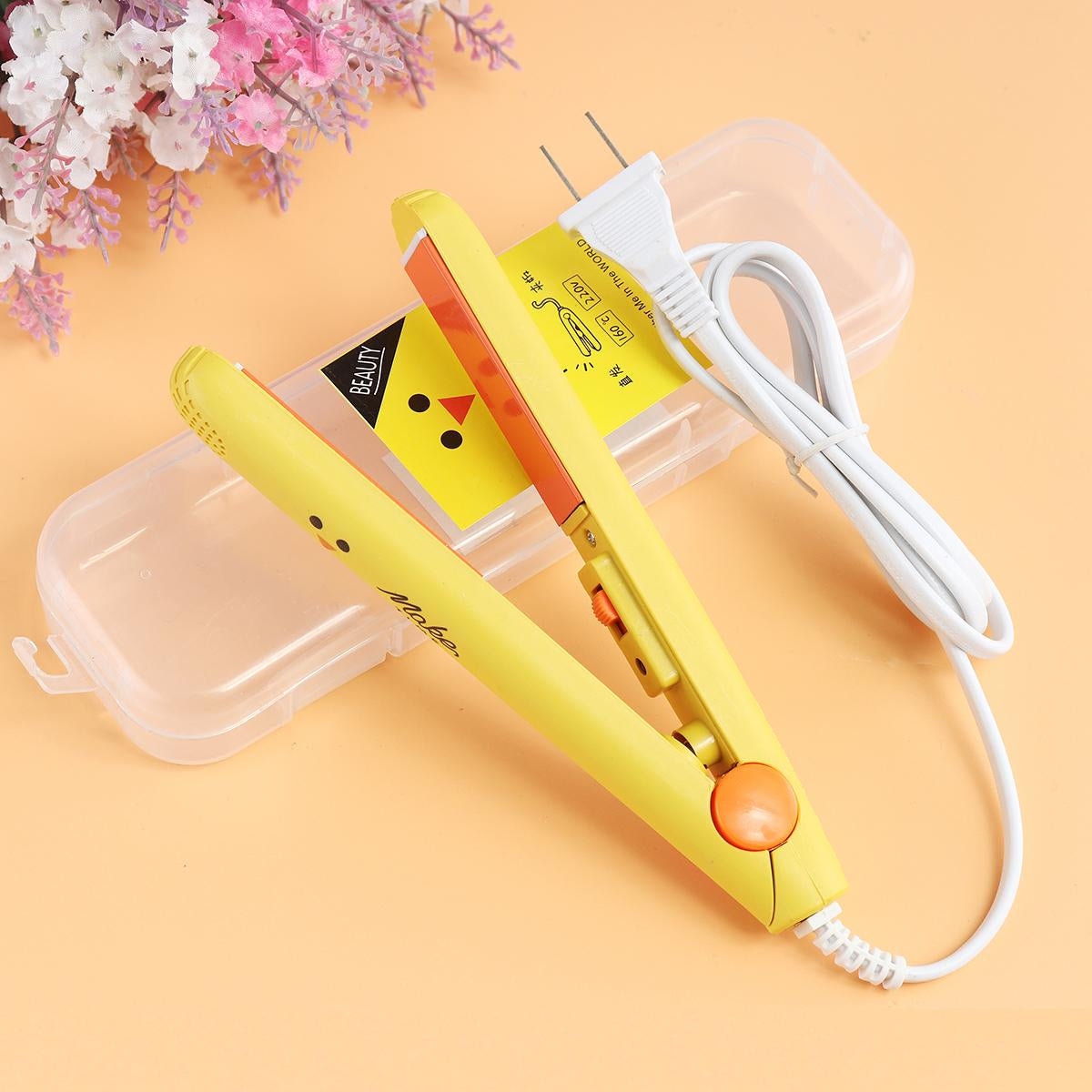 Mini Portable Ceramic Hair Straightener & Curler | Frizz-Free Smooth Hair | Random Color