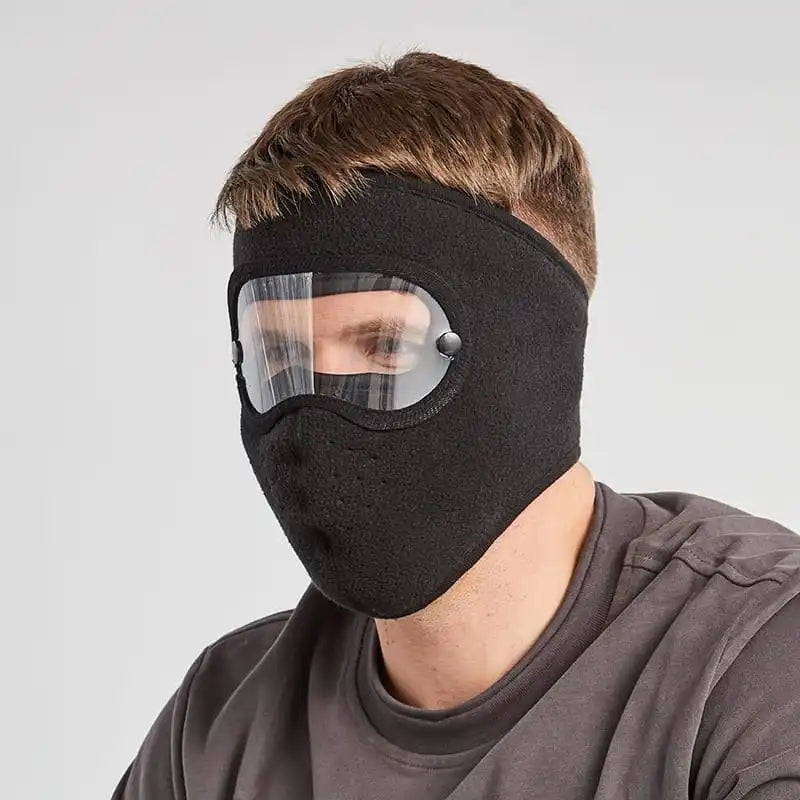 Windproof Winter Full Face Mask | Anti-Dust & Anti-Fog Goggles | Thermal Polar Fleece Protection for Outdoor Sports