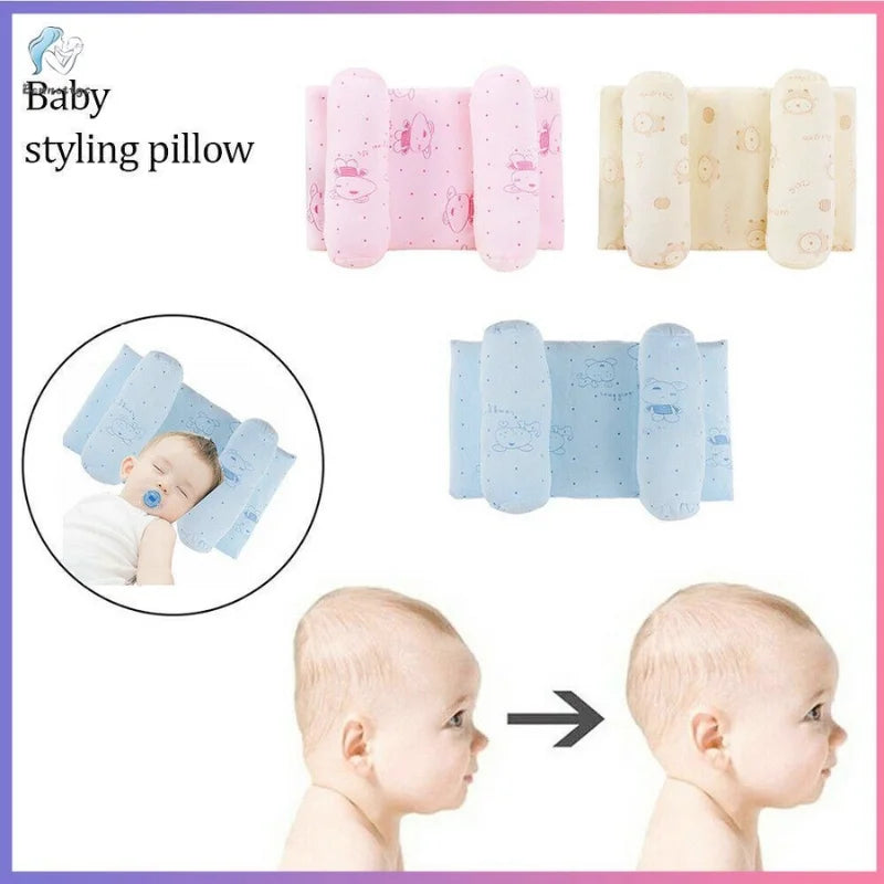 Soft Breathable Baby Pillow | Newborn Head Shaping Cushion for Flat Head Prevention