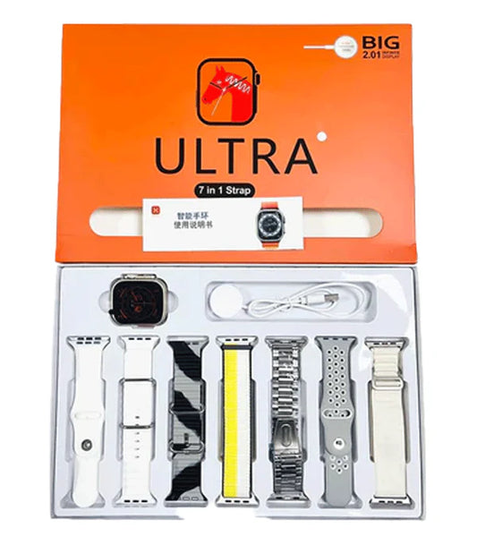 Ultra 7-in-1 Smart Watch | 49mm Alloy Case | 7 Interchangeable Straps | Fitness & Health Tracker