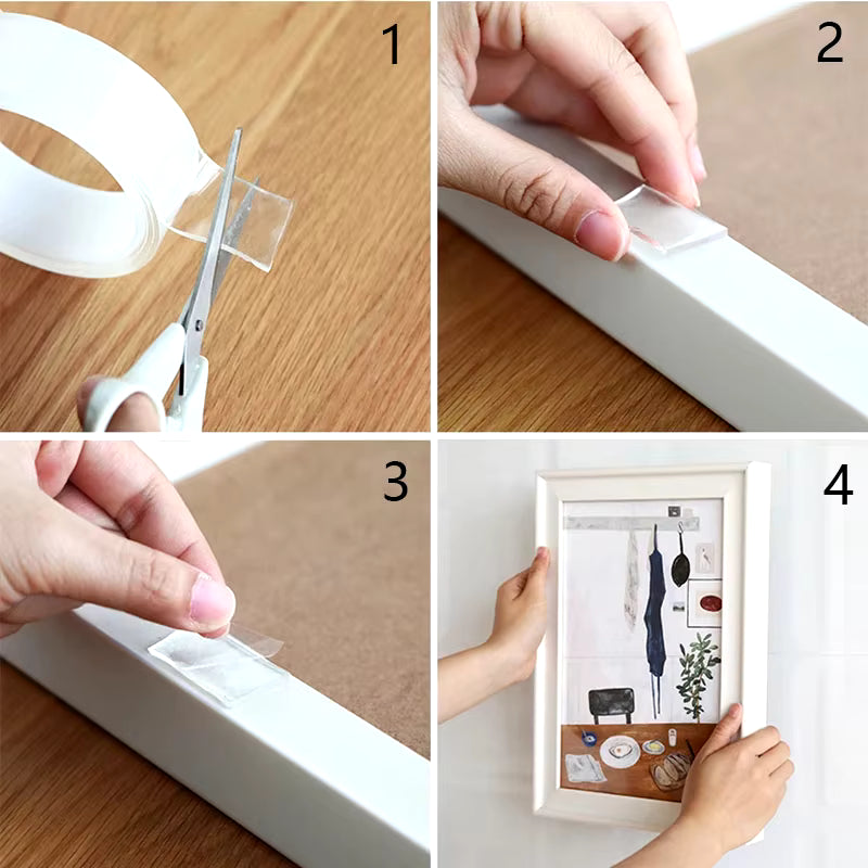 Nano Gel Grip Tape – 5M Double-Sided Transparent Nano Tape | Washable, Reusable & Traceless