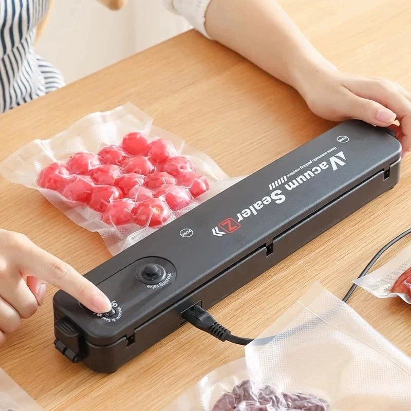 Vacuum Sealer Hand Machine ZKFK-001 | Automatic Food Sealer with 5 Vacuum Bags for Fresh Food Storage
