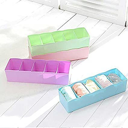5-Grid Multipurpose Divider Storage Box | Cosmetic, Jewelry & Kitchen Organizer | Random Colors
