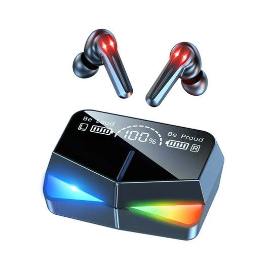 M28 TWS Wireless Gaming Earbuds – Ultra-Low Latency Bluetooth 5.3, LED Power Display Charging Case, Hi-Fi Stereo Sound & Ergonomic Fit