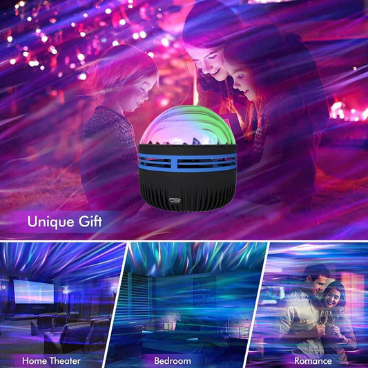A7 LED Starry Projection Light with Remote Control | USB Galaxy Night Lamp with Music Sync Mode