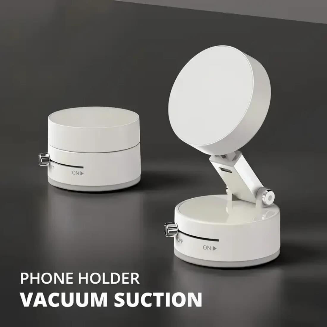 Magnetic Wireless Phone Holder with Foldable Suction Grip for Secure Mounting