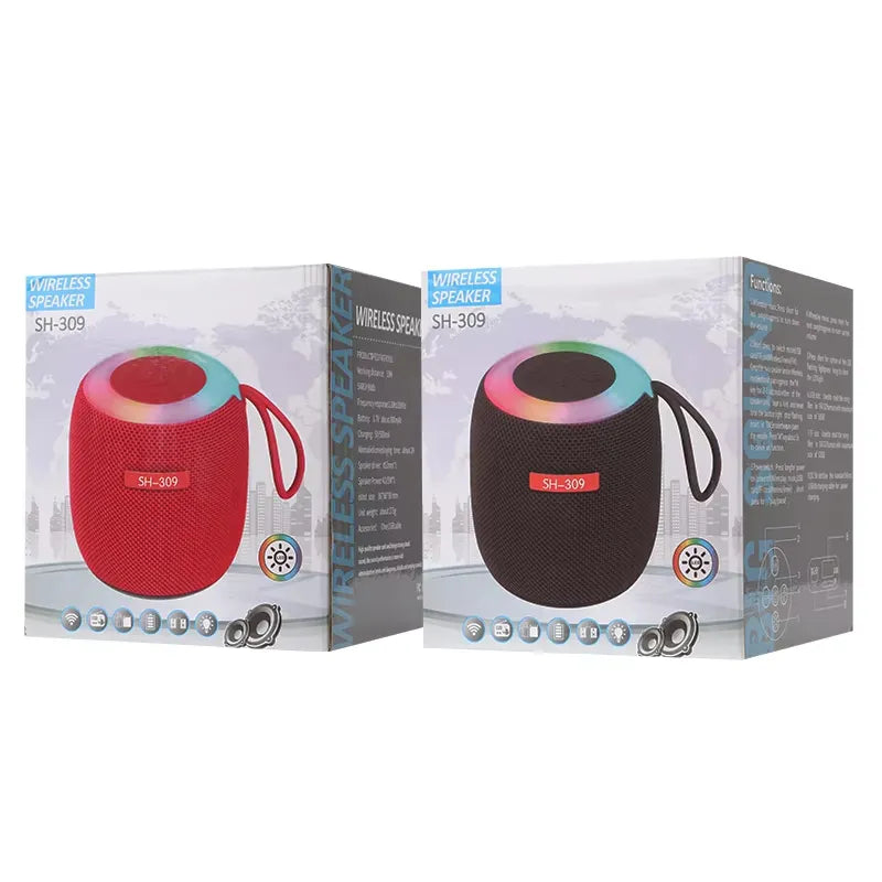SH-309 Mini Wireless Bluetooth Speaker | Portable 5W Outdoor Speaker | RGB Night Light