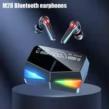 M28 TWS Wireless Gaming Earbuds – Ultra-Low Latency Bluetooth 5.3, LED Power Display Charging Case, Hi-Fi Stereo Sound & Ergonomic Fit