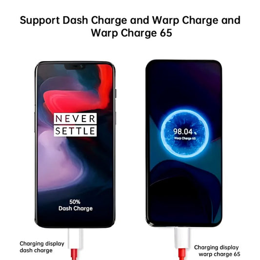 OnePlus 65W Warp Charge Power Adapter with Type-C to Type-C Fast Charging Cable | High-Speed USB-C Charger