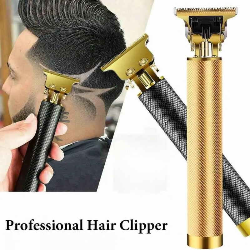 Professional T9 Hair & Beard Trimmer | Semi-Metal Body | Rechargeable Cordless Precision Clipper