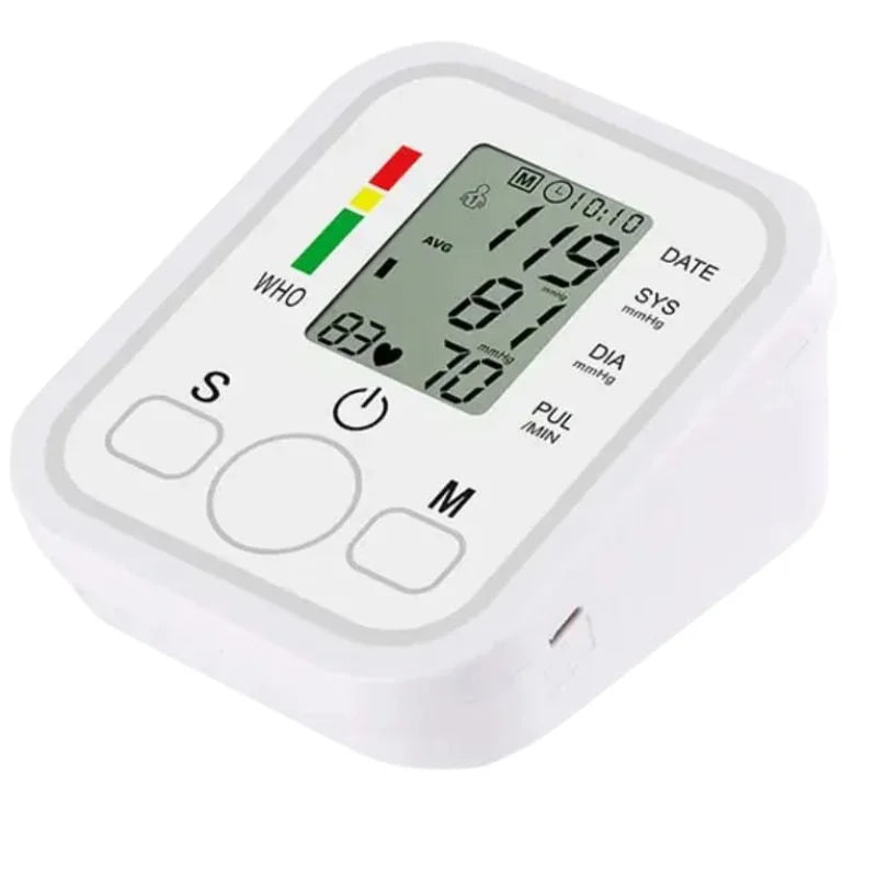 Digital Blood Pressure Monitor | Upper Arm Automatic BP Machine with Large LCD Display, Memory Storage & Voice Function for Home Monitoring