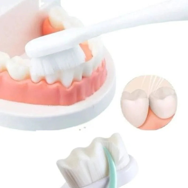 Nano Toothbrush with Travel Case | Ultra Soft Micro-Nano Bristles | For Sensitive Gums, Adults & Kids | Black