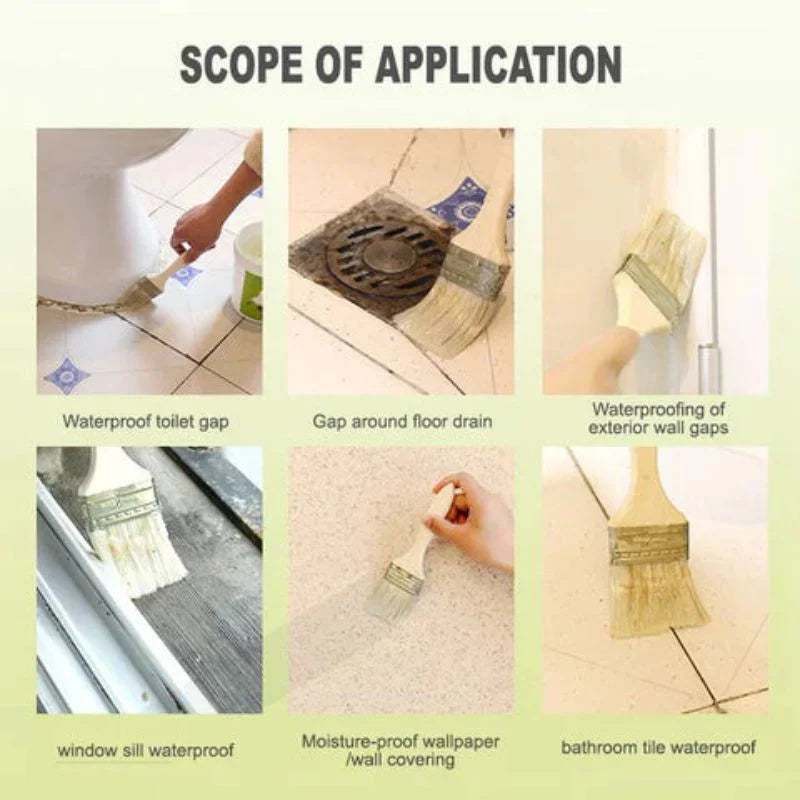 Hydra Waterproof Agent | Instant Water Tight Sealing Solution for Wall & Floor | With Brush | 250g