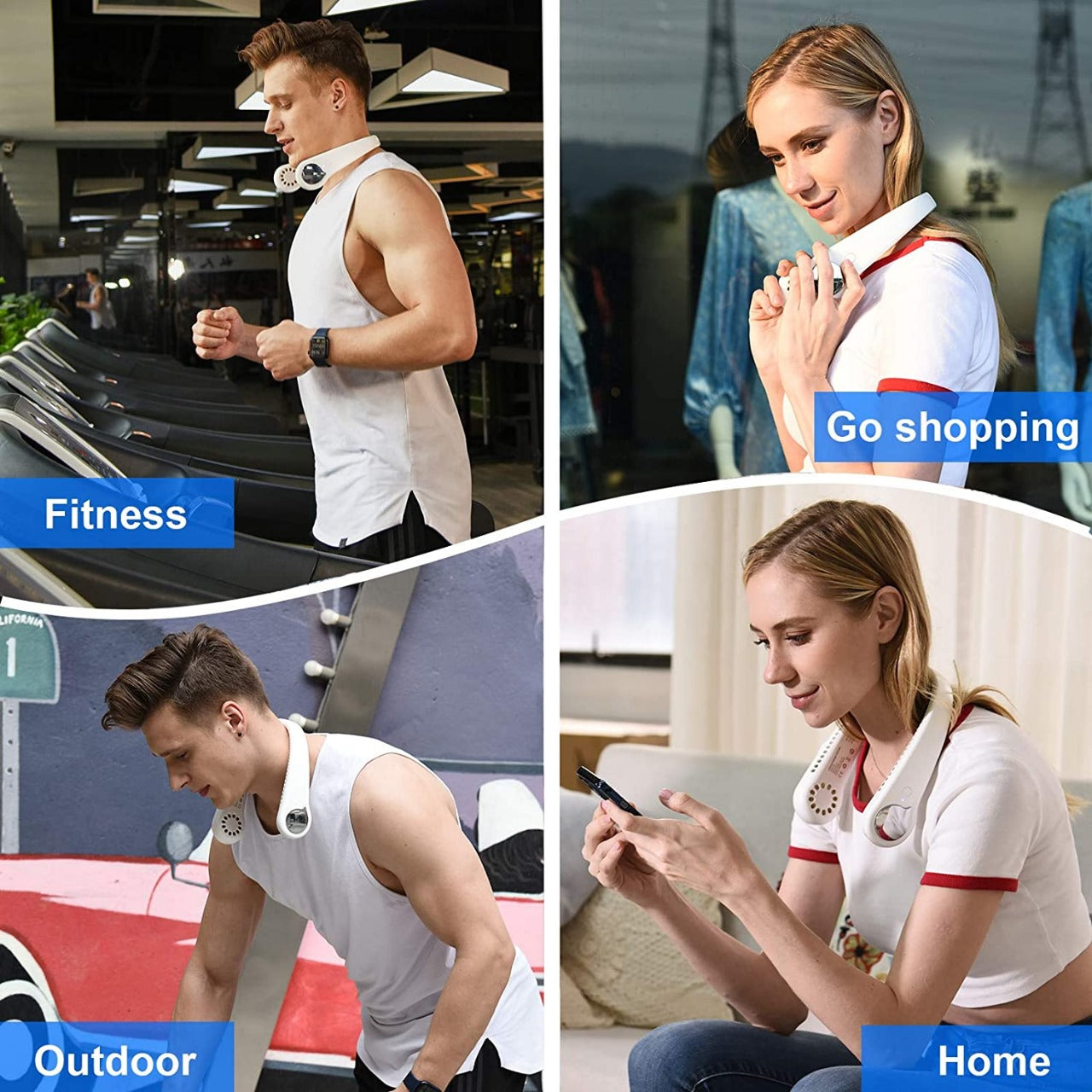 Portable Bladeless Hanging Neck Fan | Hands-Free Personal Cooling Fan for Travel, Office & Outdoor Use