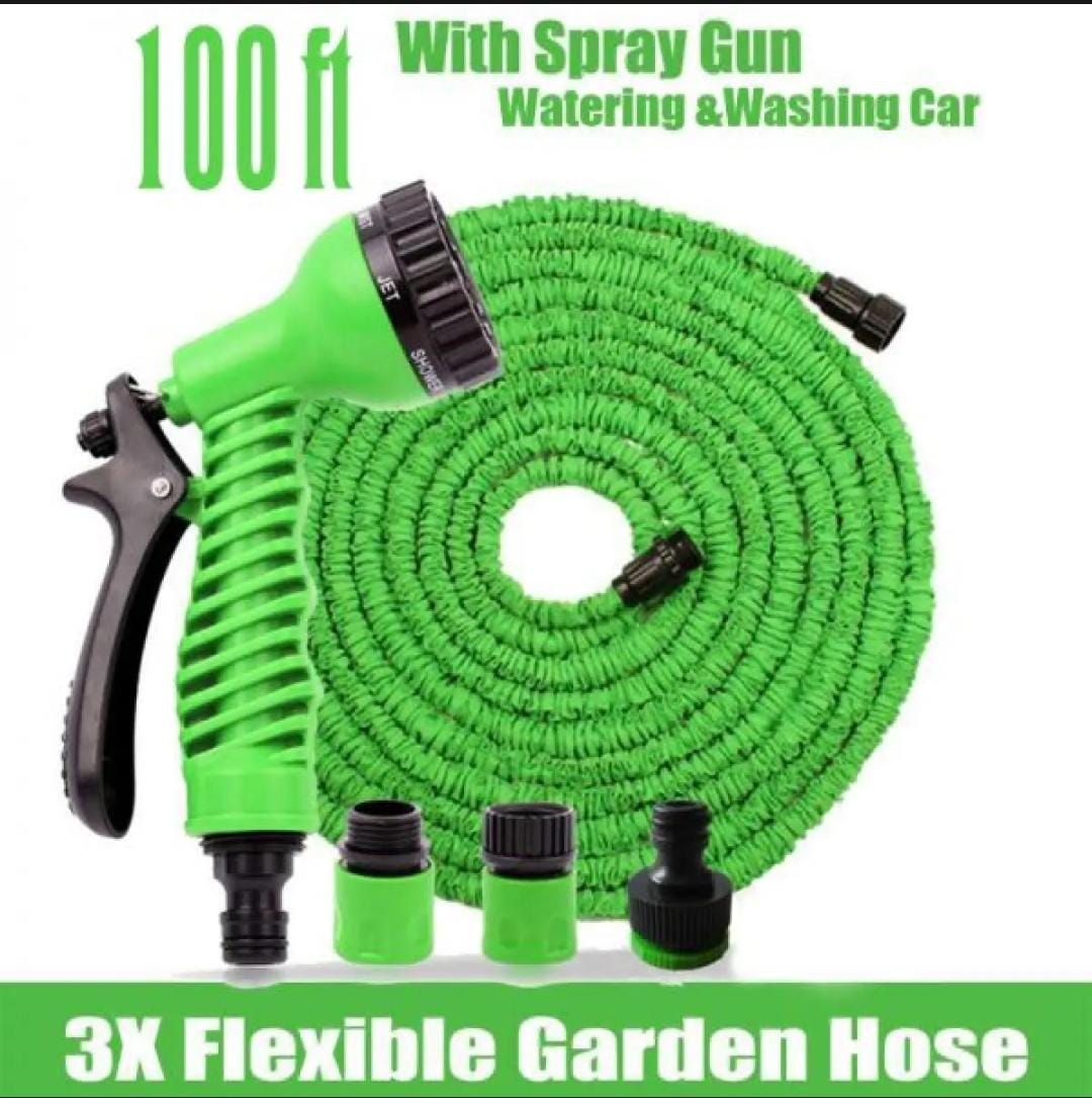 Magic Expandable Hose Pipe 100FT | Flexible, Lightweight Garden Hose with Multi-Spray Gun