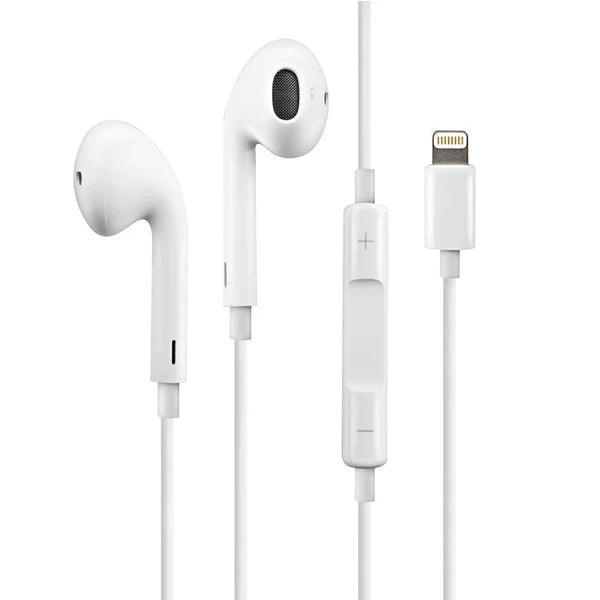 Genuine Certified Apple iPhone Handsfree | Wired Lightning Earphones | Deep Bass & Clear Sound | White