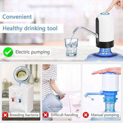 Portable Electric Automatic Water Pump & Dispenser | USB Rechargeable, Hygienic, Easy-to-Use