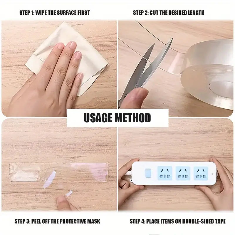 Nano Tape – 3M Double-Sided Transparent Gel Grip Tape | Reusable, Washable & Traceless