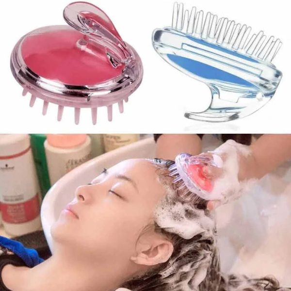 Head Scalp Massage & Shampoo Brush | Soft Silicone Bath Brush | Deep Cleansing & Relaxing Scalp Care | Random Colors