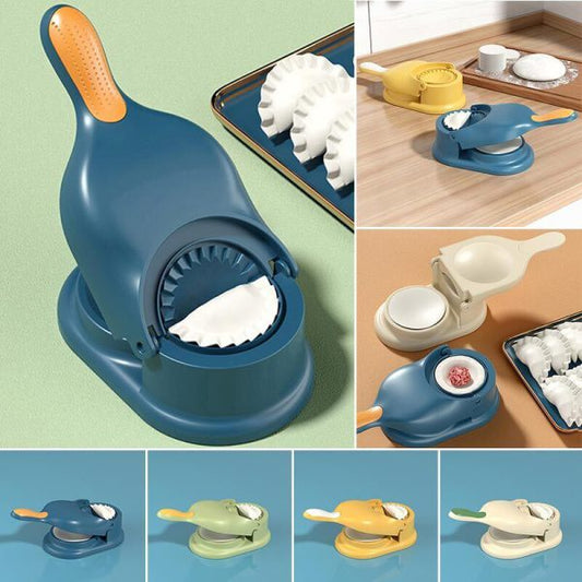 Pack of 2 | 10-Piece Multi-Function Spit Bone Plate Set + 2-in-1 Dumpling & Samosa Maker | Premium Food-Grade Kitchen Set | Random Colors